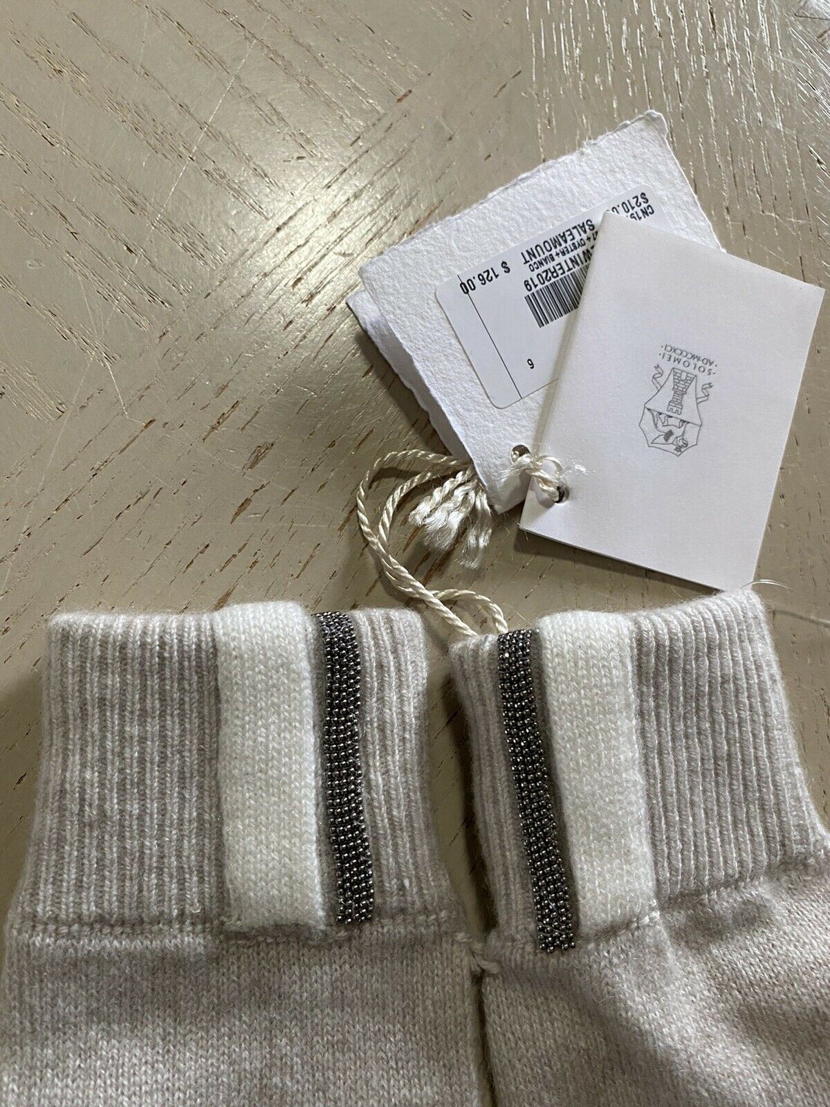 NWT Brunello Cucinelli Girl’s Cashmere Gloves Ivory Size 6 Italy