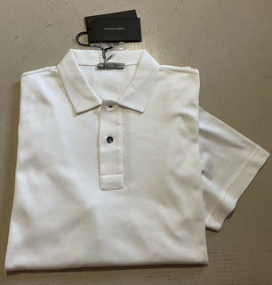 Neu mit Etikett: 490 $ Bottega Veneta Herren-Poloshirt Creme L US (52 Eu) Italien
