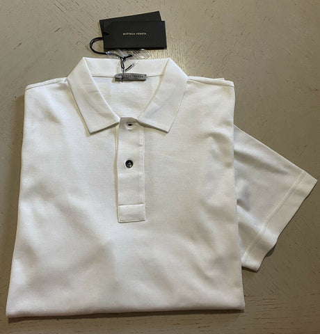NWT $490 Bottega Veneta Mens Polo Shirt Cream L US ( 52 Eu ) Italy