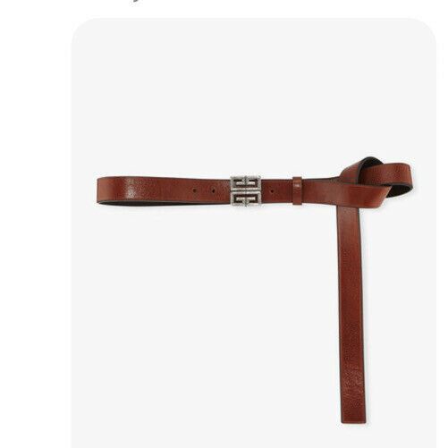 Новый мужской длинный ремень из натуральной кожи 4-G с гравировкой от Givenchy за 550 долларов, коричневый 38/95, Италия