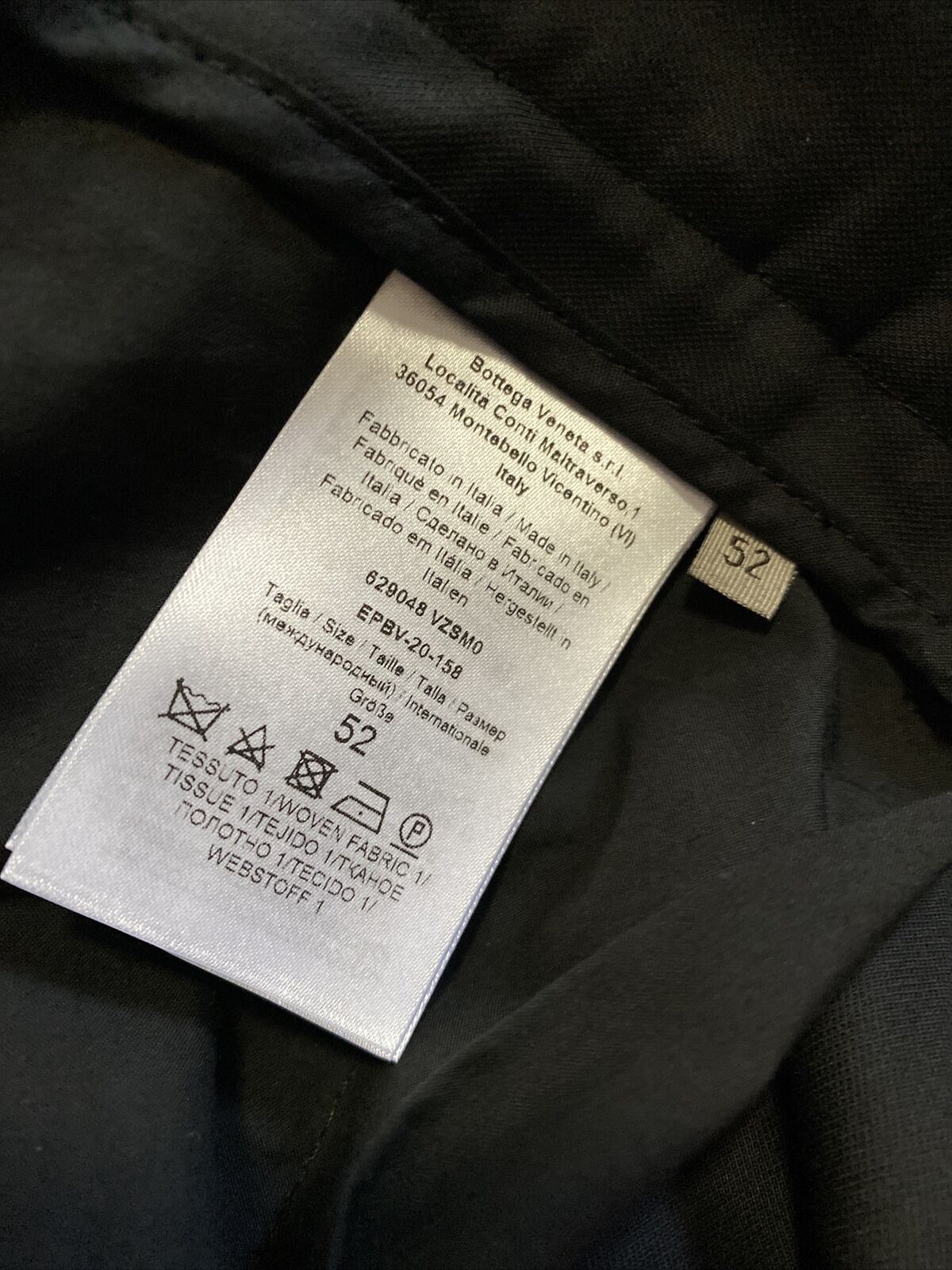 СЗТ $690 Мужские брюки Bottega Veneta черные 36 США (52 ЕС) Италия