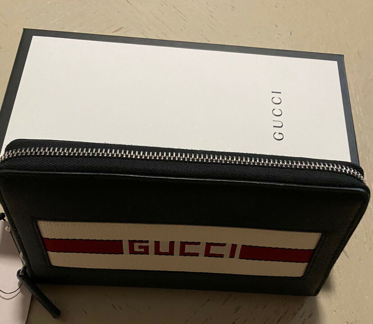 New $870 Gucci Large Wallet Gucci Monogram Black 408831 Italy
