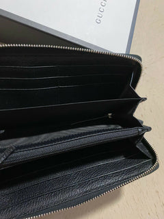 New $870 Gucci Large Wallet Gucci Monogram Black 408831 Italy