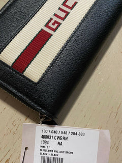 New $870 Gucci Large Wallet Gucci Monogram Black 408831 Italy