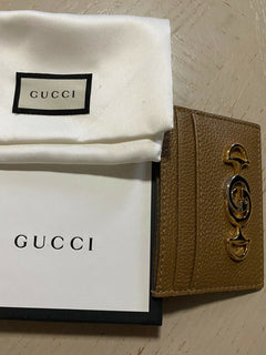 Neue Gucci Herren-Geldbörse, kleine Geldbörse mit GG-Monogramm, braun, Italien