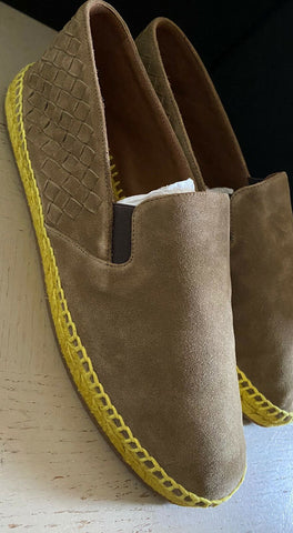 New Bottega Veneta Men Suede Espadrille Shoes LT Brown 12 US ( 45 Eu )