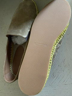 New Bottega Veneta Men Suede Espadrille Shoes LT Brown 8 US ( 41 Eu )