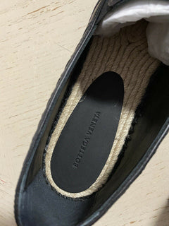 New $690 Bottega Veneta Men Leather Espadrille Shoes Black 8 US ( 41 Eu )
