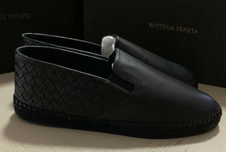 New $690 Bottega Veneta Men Leather Espadrille Shoes Black 8 US ( 41 Eu )