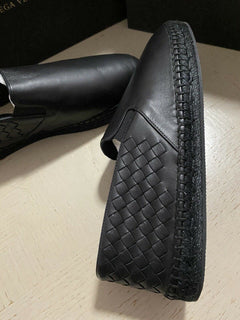 New $690 Bottega Veneta Men Leather Espadrille Shoes Black 8 US ( 41 Eu )