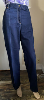 Neue 1200 $ Valentino Damen Crop Denim Flare Jeans Hose Blau 32 Italien