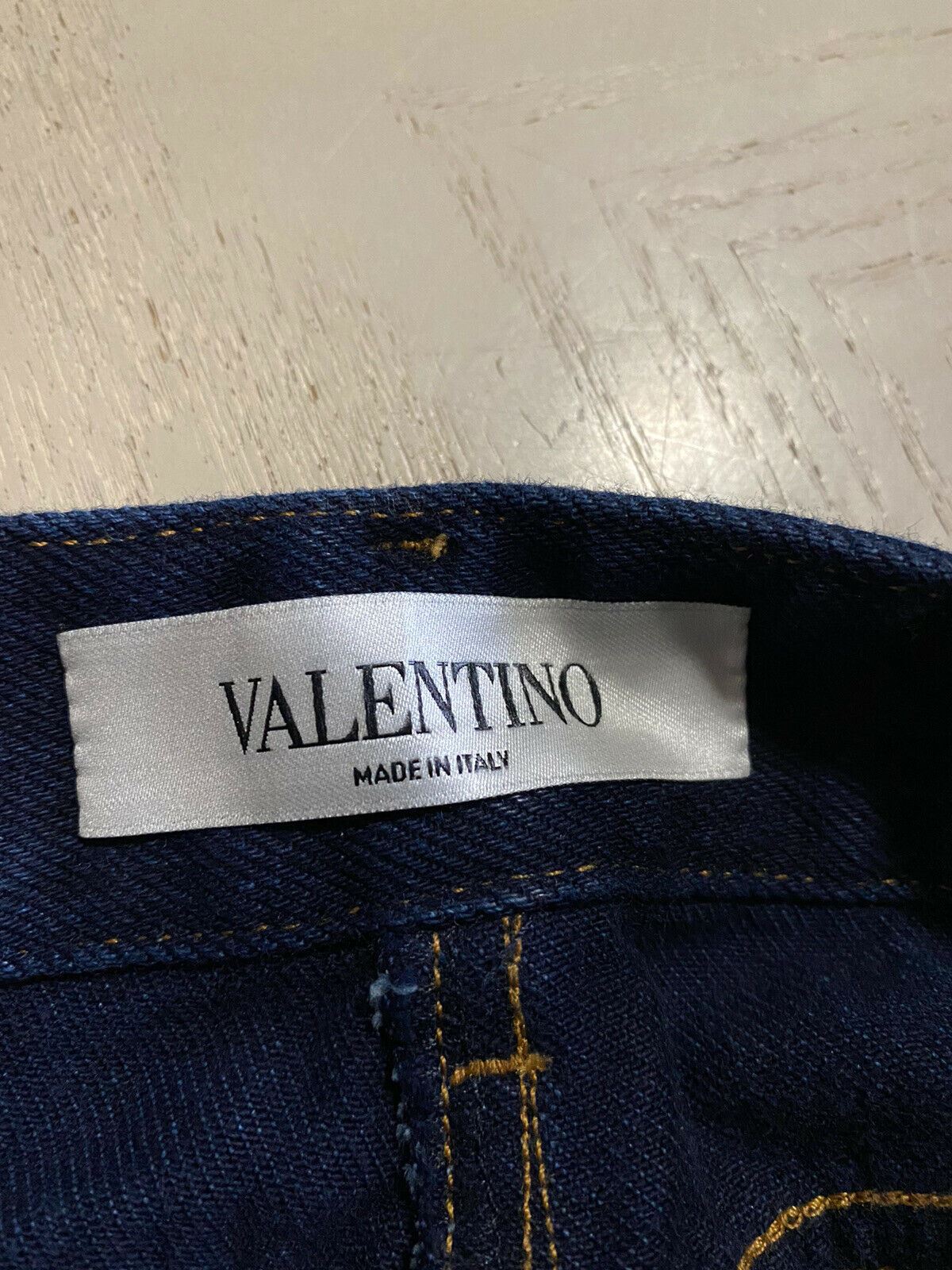 New $1200 Valentino Women's Crop Denim Flare Jeans Pants Blue 32 Italy