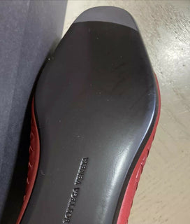 NIB $ 810 Bottega Veneta Herren-Leder-Loafer-Schuhe Burgund/Rot 12 US/45 Eu