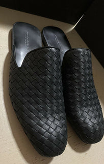 NIB Bottega Veneta Herren Slipper Sandale Schuhe Schwarz 9 US/42 Eu Italien