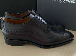 Neue 1495 $ Ermenegildo Zegna Couture Oxford-Lederschuhe Schwarz 10 US Italien
