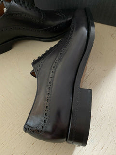 Neue 1495 $ Ermenegildo Zegna Couture Oxford-Lederschuhe Schwarz 10 US Italien
