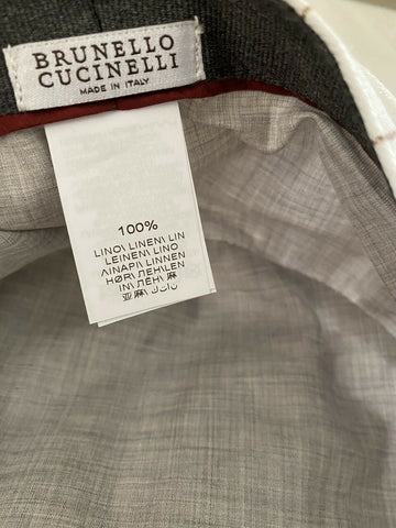 Neu mit Etikett Brunello Cucinelli Herren-Leinen-Apfelmütze in Größe (M) Italien