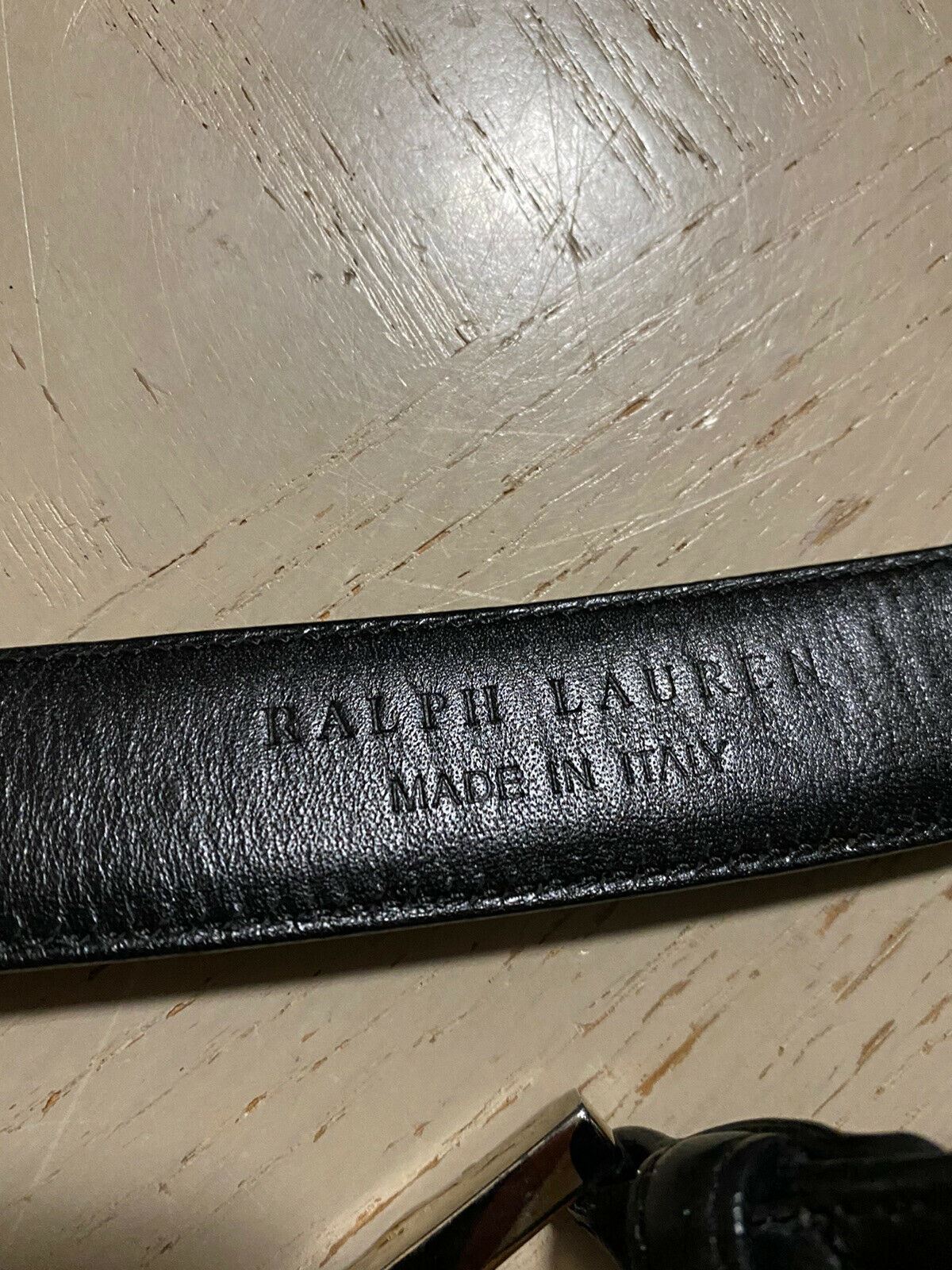 Ralph Lauren Mens Genuine Leather Belt Black 36/90 Italy