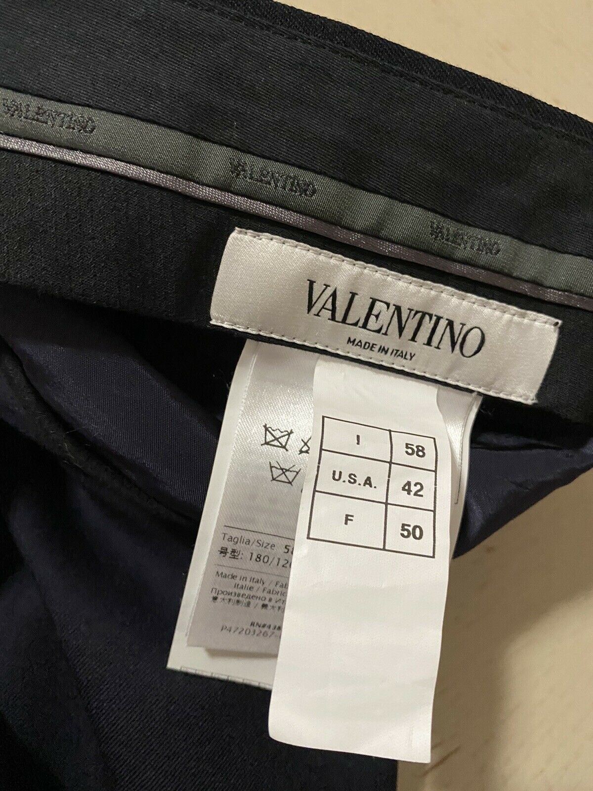 NWT $995 Valentino Men wool Dress Pants Navy 42 US ( 58 Eu ) Italy