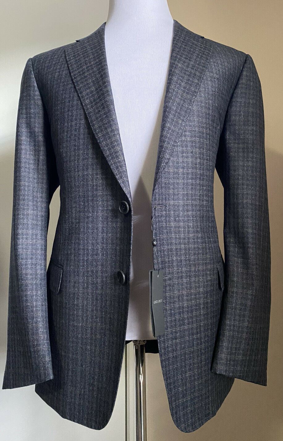 Neuer 4500 $ Giorgio Armani Herrenanzug aus weicher Wolle DK Grau CK 42R US (52R Eu) Italien