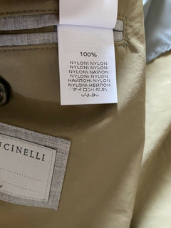 Neu mit Etikett: 1995 Brunello Cucinelli Herren Sportmantel Technischer Blazer Beige 40R US Italien