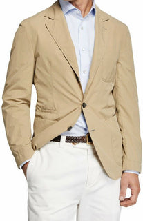 Neu mit Etikett: 1995 Brunello Cucinelli Herren Sportmantel Technischer Blazer Beige 40R US Italien