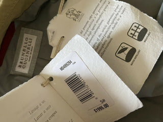 Neu mit Etikett: 1995 Brunello Cucinelli Herren Sportmantel Technischer Blazer Beige 40R US Italien