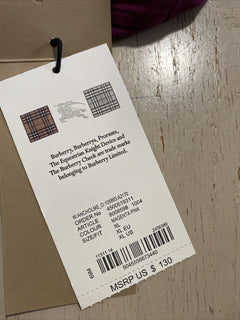 Neue Burberry Damen Kurzarm-T-Shirt-Bluse Magenta Pink Größe XL