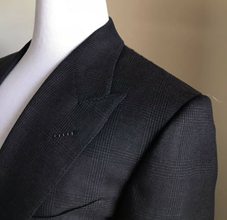 Neu mit Etikett: 3770 $ TOM FORD Herren Windsor Sportmantel Jacke Blazer Marineblau 43R US/54 Eu