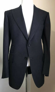 Neu mit Etikett: 3770 $ TOM FORD Herren Windsor Sportmantel Jacke Blazer Marineblau 43R US/54 Eu
