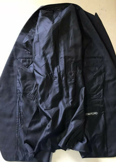 Neu mit Etikett: 3770 $ TOM FORD Herren Windsor Sportmantel Jacke Blazer Marineblau 43R US/54 Eu