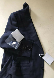 Neu mit Etikett: 3770 $ TOM FORD Herren Windsor Sportmantel Jacke Blazer Marineblau 43R US/54 Eu
