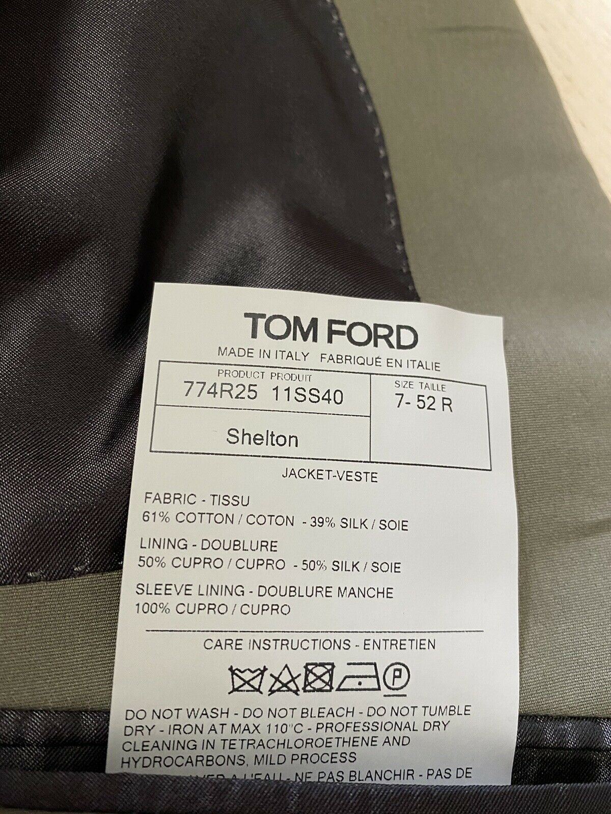 NWT $3870 TOM FORD Men Shelton Sport Coat Jacket Blazer Green 41 US/52 Eu Ita