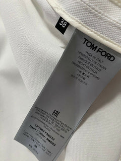 Neu $4950 TOM FORD Zweireihiger Damen-Trenchcoat Weiß/Schwarz 4 US/38 It
