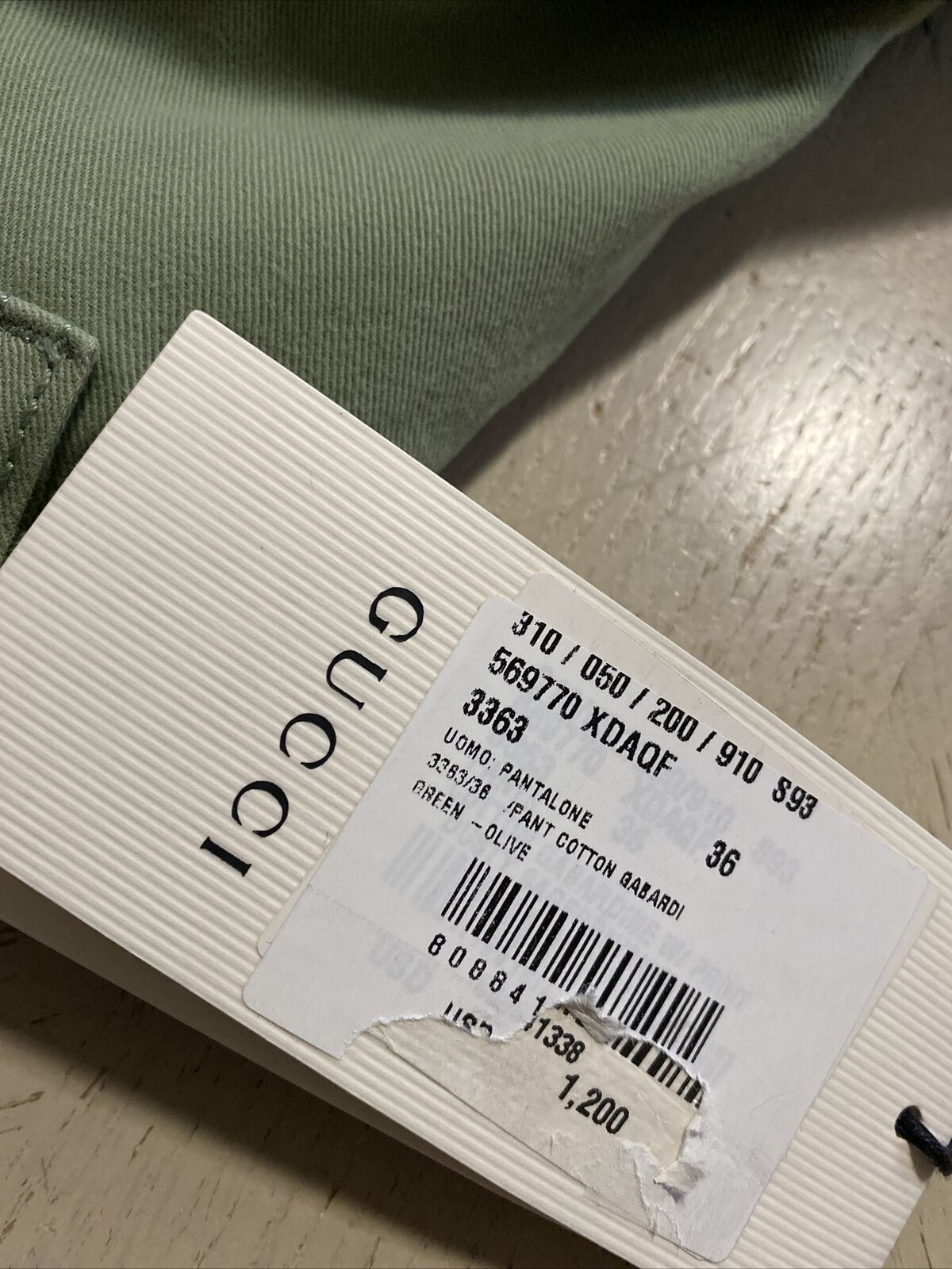 Новые мужские джеггинсы Gucci за 1200 долларов, зеленые 36 США (52 ЕС), сделано в Италии