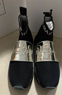NIB $ 695 Balmain Herren Ceron Logo Plague Techniel Sock Sneakers Schwarz 8 US/41 Eu