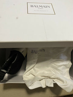NIB $ 695 Balmain Herren Ceron Logo Plague Techniel Sock Sneakers Schwarz 8 US/41 Eu