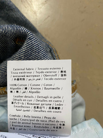 NWT $1295 Valentino Men Logo-Pocket Jeans Blue/Red 36( Measured 38 ) US