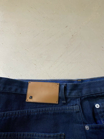 NWT $1295 Valentino Men Logo-Pocket Jeans Blue/Red 36( Measured 38 ) US