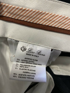 Neu mit Etikett: 995 $ Loro Piana Herren-Anzughose Marineblau 40 US (56 Eu) Italien