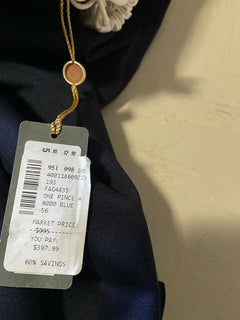 Neu mit Etikett: 995 $ Loro Piana Herren-Anzughose Marineblau 40 US (56 Eu) Italien