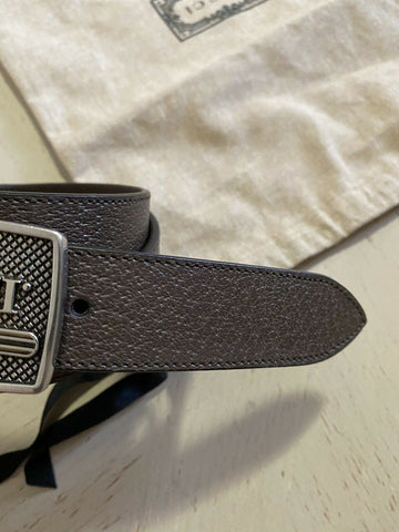 Новый мужской ремень Gucci из натуральной кожи GG Monogram Коричневый 100/40 Италия