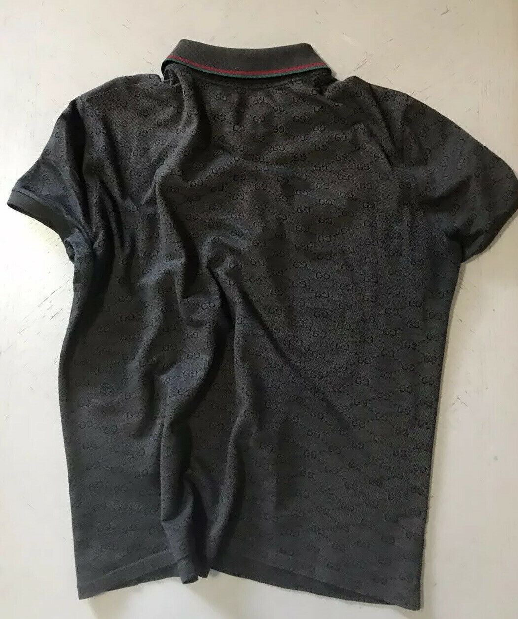 Мужская рубашка-поло Gucci с монограммой GG, коричневая, размер L