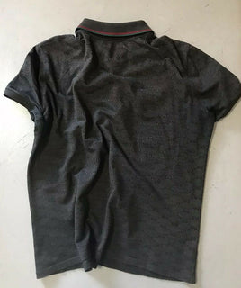 Gucci Herren Poloshirt GG Monogram Slim Fit Braun Größe L