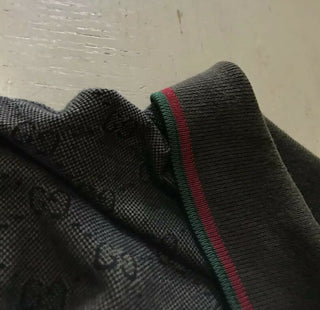 Gucci Herren Poloshirt GG Monogram Slim Fit Braun Größe L