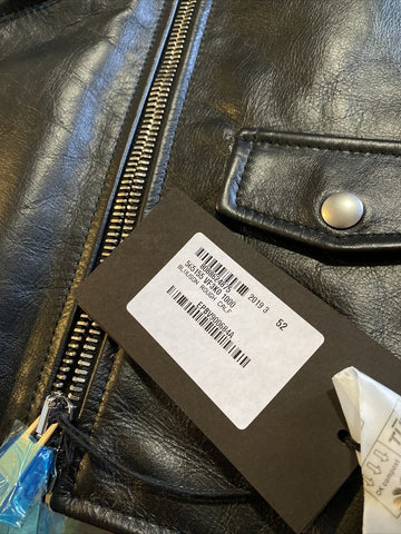 Neu $ 5700 Bottega Veneta Herren Motorrad Lederjacke Mantel Schwarz 42 US/52 Eu