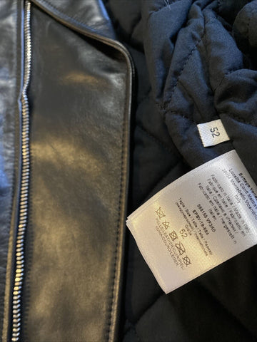 Neu $ 5700 Bottega Veneta Herren Motorrad Lederjacke Mantel Schwarz 42 US/52 Eu