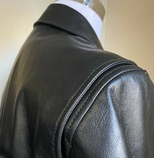 Neu $ 5700 Bottega Veneta Herren Motorrad Lederjacke Mantel Schwarz 42 US/52 Eu