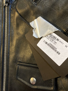 Neu $ 5700 Bottega Veneta Herren Motorrad Lederjacke Mantel Schwarz 44 US/54 Eu