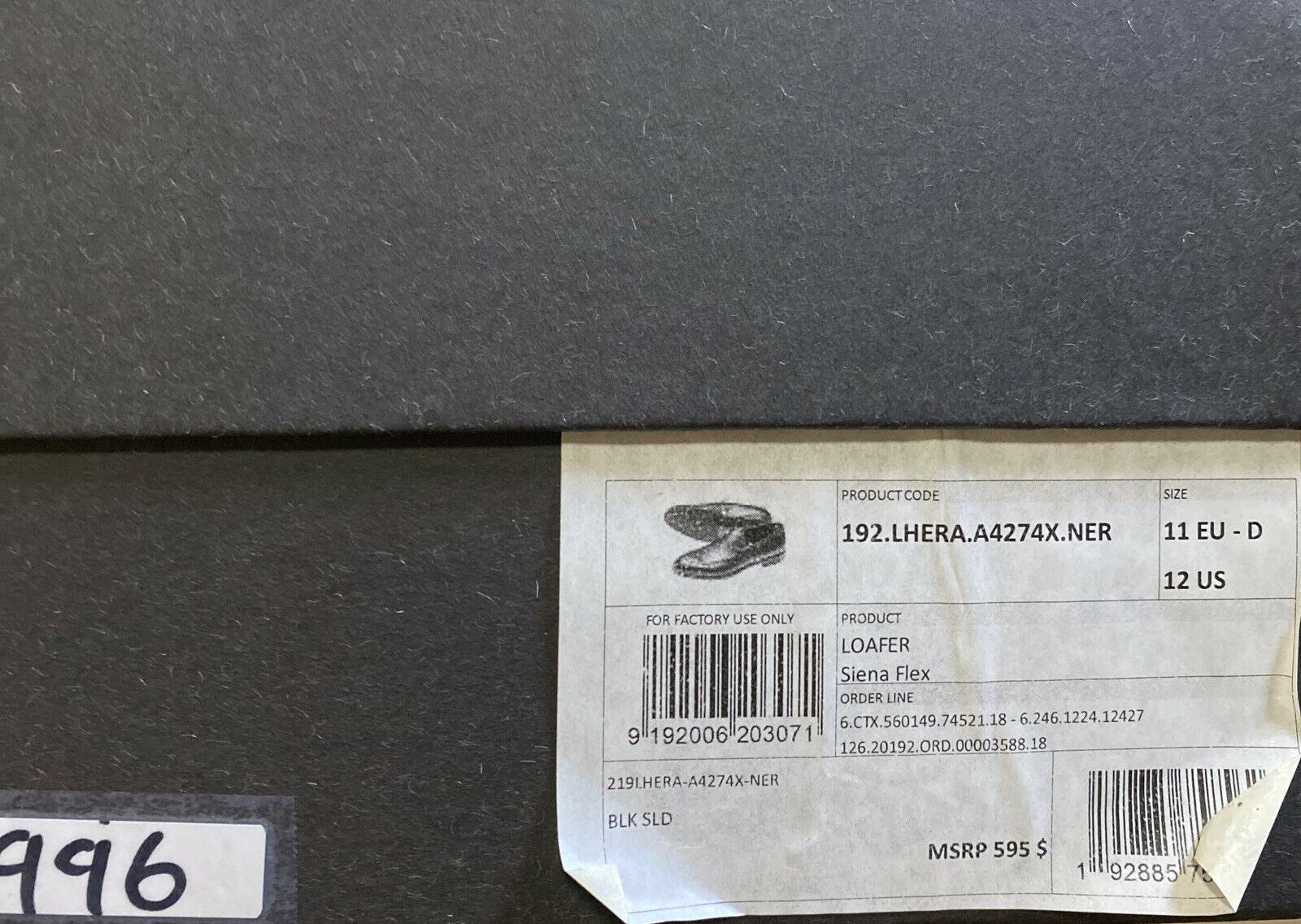 New $595 Ermenegildo Zegna  Leather Loafers Shoes Black 12 US Italy